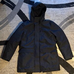 Zara Men's Hooded Winter Parka Jacket - Black